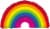 Rainbow Fun Oversized Helium Filled Balloon Perspective: front