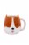 PMI Worldwide Dog Shaped Mug - White/Orange Perspective: front