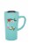 PMI Worldwide Monogram Latte Mug - Blue Perspective: front