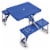 Picnic Table Portable Folding Table with Seats, Royal Blue Perspective: front