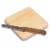 6" Square Cutting Board, Rubberwood Perspective: front