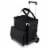 Cellar 6-Bottle Wine Carrier & Cooler Tote with Trolley, Black with Gray Accents Perspective: front
