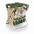 Gardener Folding Seat with Tools, Olive Green with Beige Accents Perspective: front