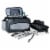 Vulcan Portable Propane Grill & Cooler Tote, Black with Gray Accents Perspective: front