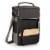Duet Wine & Cheese Tote, Black with Gray Accents Perspective: front