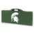 Michigan State Spartans - Picnic Table Portable Folding Table with Seats Perspective: front