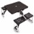 Picnic Table Portable Folding Table with Seats, Black Perspective: front