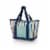 Topanga Cooler Tote Bag, Sky Blue with Multi Stripe Pattern Perspective: front