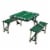 Michigan State Spartans - Picnic Table Portable Folding Table with Seats Perspective: front