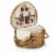 Heart Picnic Basket, Antique White Perspective: front