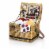 Yellowstone Picnic Basket, Brown with Beige & Red Accents Perspective: front