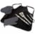BBQ Apron Tote Pro Grill Set, Black with Gray Accents Perspective: front