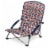 Tranquility Portable Beach Chair, Vibe Collection - Navy Blue, Orange, & Gray Pattern Perspective: front