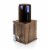 Growler Tap with 64 oz. Glass Growler, Acacia Wood Perspective: front