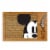 Disney Mickey Mouse - Icon Glass Top Cutting Board & Knife Set, Rubberwood & Bamboo Perspective: front