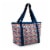 Topanga Cooler Tote Bag, Vibe Collection - Navy Blue, Orange, & Gray Pattern Perspective: front