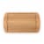Billboard Glass Top Serving Tray, Rubberwood Perspective: front