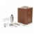 Manhattan Cocktail Case, Mahogany with Tan Accents Perspective: front