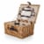 Classic Picnic Basket, Beige Canvas Perspective: front
