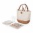 Promenade Picnic Basket, Beige Canvas Perspective: front