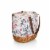 Coronado Canvas and Willow Basket Tote, Floral Pattern Perspective: front