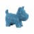 Ceramic Standing Welsh Terrier Dog Figurine, Glossy Blue- Saltoro Sherpi Perspective: front