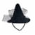 Seasons Adult Deluxe Black Mini Witch Hat Perspective: front