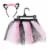 Sparkle Kitty Tutu Youth Halloween Costume Accessory Perspective: front