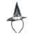 Seasons Adult Fantasy Mini Witch Hat - Black/Silver Perspective: front