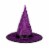 Seasons Witch Hat Adult Halloween Costume Accessory - Purple Perspective: front