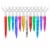 Gemmy ColorMotion Deluxe Icicle String Lights Christmas Décor Perspective: front
