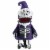 Northlight 24 Purple and Black Skeleton Unisex Child Halloween Trick or Treat Bag Costume Perspective: front