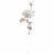 Northlight 26.5'' White and Gold Artificial Rose Flower with Long Stem Perspective: front