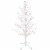 Northlight 4' White Lighted Christmas Cascade Twig Tree Outdoor Decoration - Multi Lights Perspective: front