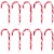 Northlight Lighted Candy Cane Outdoor Christmas Pathway Markers - 13.5' White Wire - Set of Perspective: front