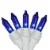 Northlight 50-Count Blue Mini Christmas Light Set, 10ft White Wire Perspective: front