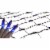 Northlight 2' x 8' Blue Mini Net Style Tree Trunk Wrap Christmas Lights, Brown Wire Perspective: front