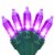 Northlight 100-Count Purple LED Mini Christmas Lights, 33ft Green Wire Perspective: front