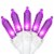 Northlight 50 Purple LED Mini Christmas Lights - 16.25 ft White Wire Perspective: front