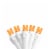 Northlight 50 Orange LED Wide Angle Christmas Lights - 16.25 ft White Wire Perspective: front
