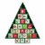 Northlight 15 Green Tree Shaped Christmas Advent Calendar Decoration Perspective: front