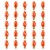 Northlight Pack of 25 Incandescent C9 Orange Christmas Replacement Bulbs Perspective: front