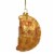 Northlight 5  Golden Glittered Pierogi Glass Christmas Ornament Perspective: front