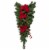 Northlight 30'' Red Poinsettia and Gold Pine Cone Artificial Christmas Teardrop Swag, Unlit Perspective: front