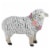 Northlight 32728977 13 in. White & Brown Plush Standing Sheep Spring Easter Figure Perspective: front