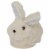 Northlight 4.75  White and Black Plush Sitting Easter Bunny Rabbit Spring Figure Perspective: front