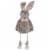Northlight 17 Gray and Pink Spring Loaded Rabbit Table Top Easter Figure Perspective: front