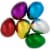Northlight 6ct Multicolor Metallic Easter Egg Decorations 3.5 Perspective: front