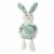 Northlight 17  Green and White Floral Easter Bunny Rabbit Spring Figure Perspective: front