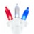 Northlight 100-Count Red, White and Blue LED Americana Mini Lights, 32.75ft White Wire Perspective: front